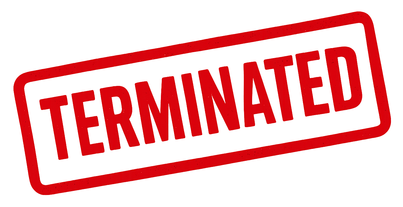 A red rectangular sign with a black background